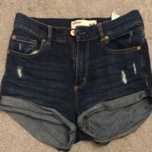 Garage cuffed jeans shorts